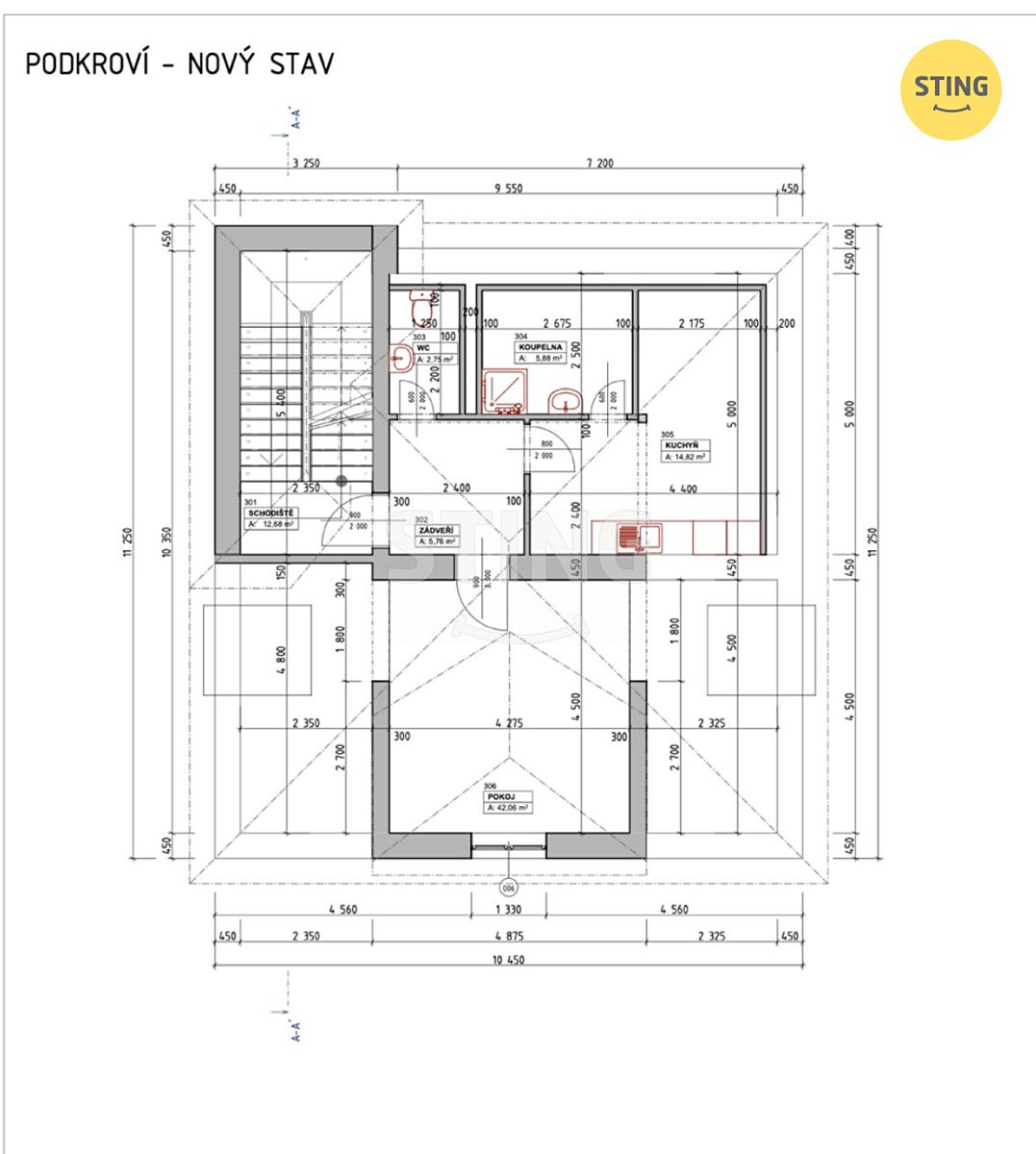Pronájem bytu 2+kk 71 m² – fotografie 4
