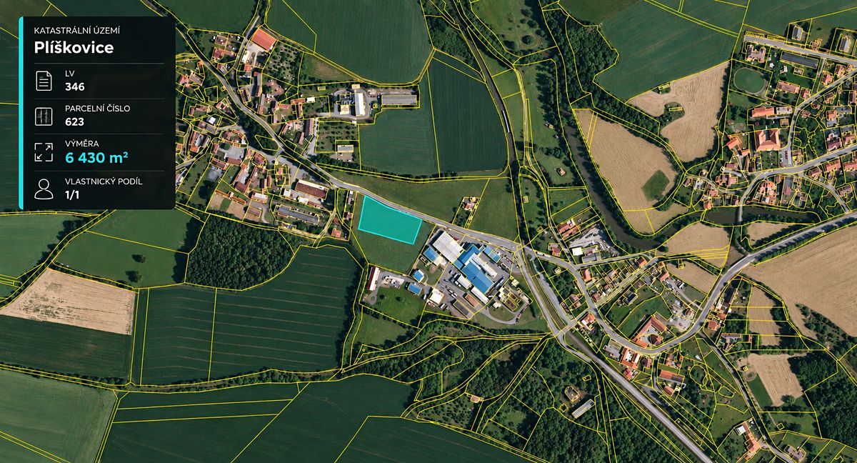 Prodej komerčního pozemku 6430 m²