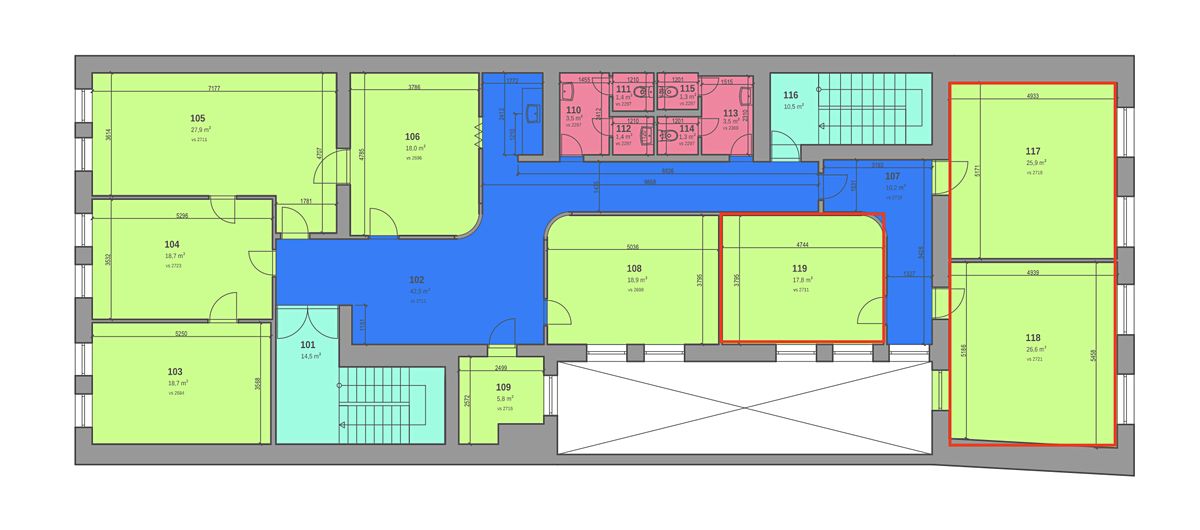 Pronájem kanceláře 72 m² – fotografie 3
