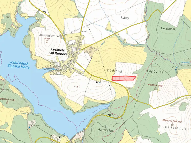 Prodej pole 15820 m², Leskovec nad Moravicí – náhled fotky 2