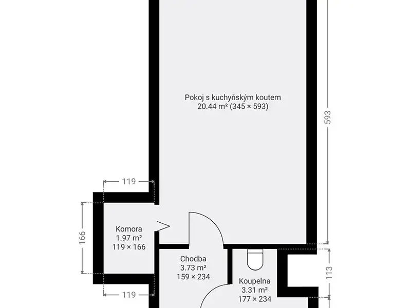Prodej bytu 1+kk 29 m², Praha – náhled fotky 2