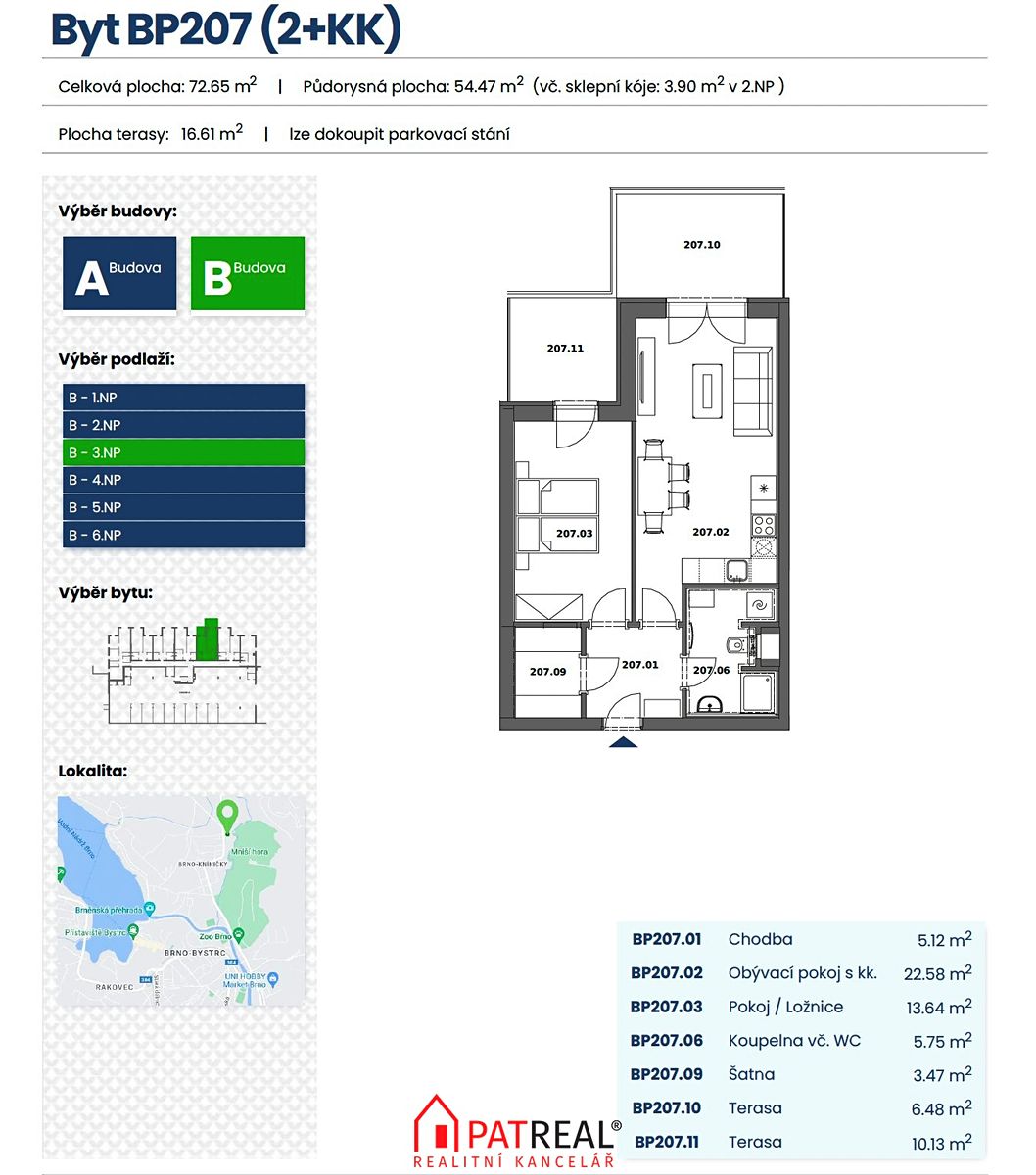 Prodej bytu 2+kk 73 m² – fotografie 2