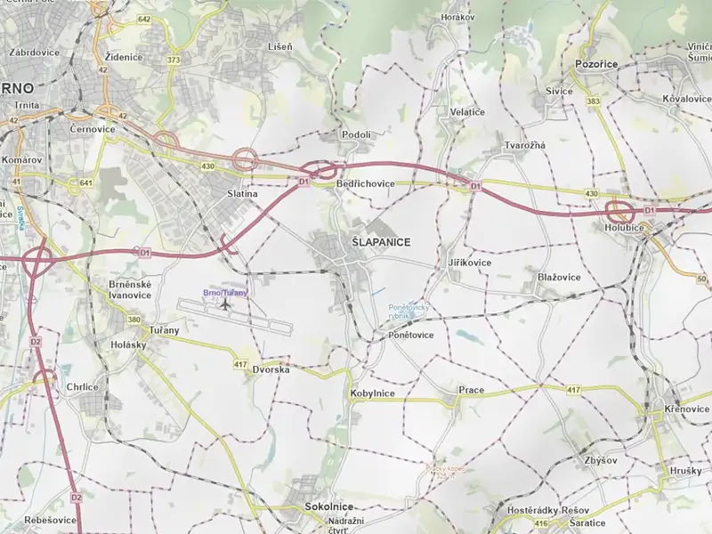 Prodej pole 4384 m², Šlapanice – náhled fotky 3