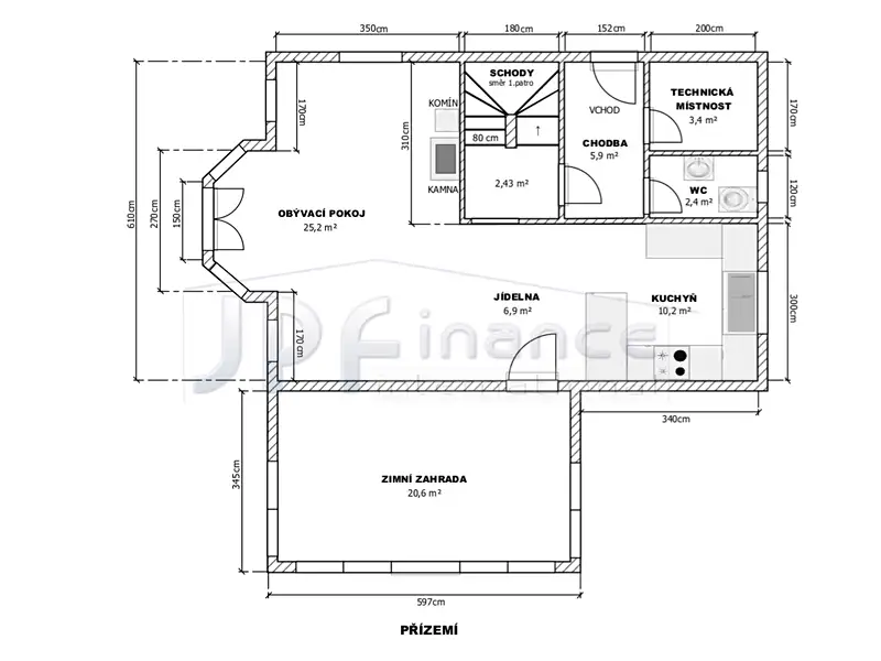Prodej rodinného domu 100 m², pozemek 897 m², Tišice – náhled fotky 3