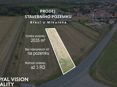 Prodej  stavebního pozemku 2 035 m²