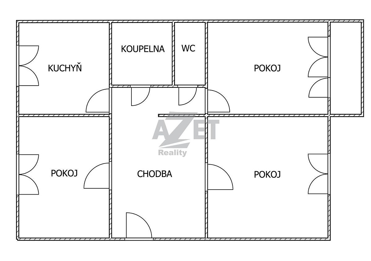 Prodej bytu 3+1 66 m² – fotografie 3