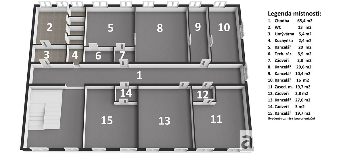 Pronájem kanceláře 240 m² – fotografie 4