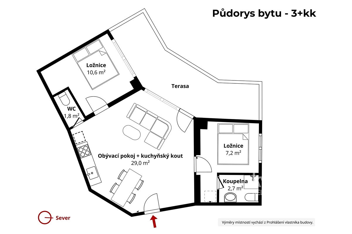 Prodej bytu 3+kk 53 m² – fotografie 4