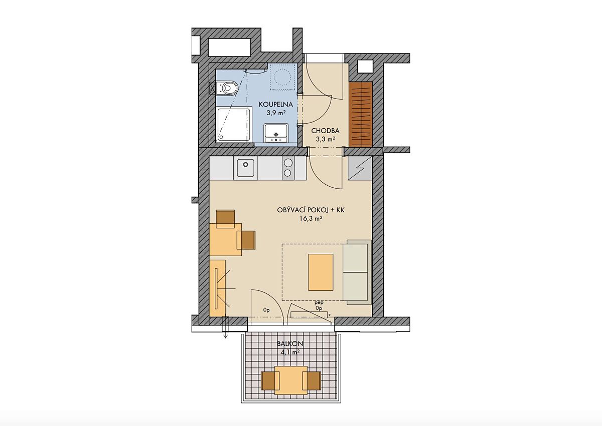 Prodej bytu 1+kk 24 m² – fotografie 2