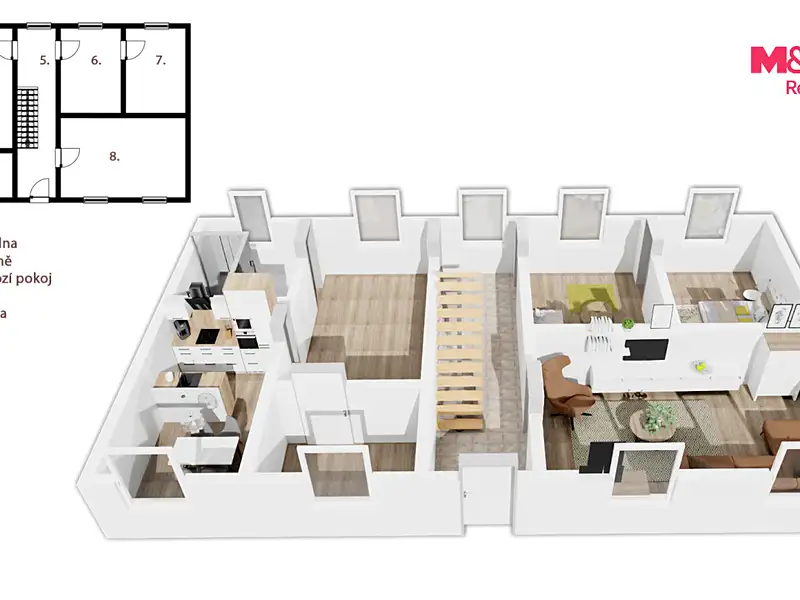 Prodej rodinného domu 120 m², pozemek 429 m², Kmetiněves – náhled fotky 2