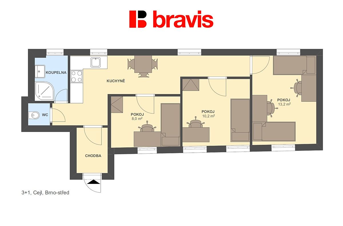 Prodej bytu 3+1 59 m² – fotografie 5