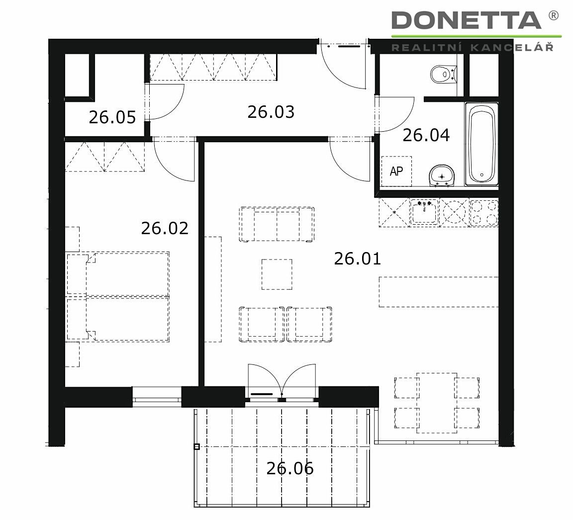 Prodej bytu 2+kk 60 m² – fotografie 4
