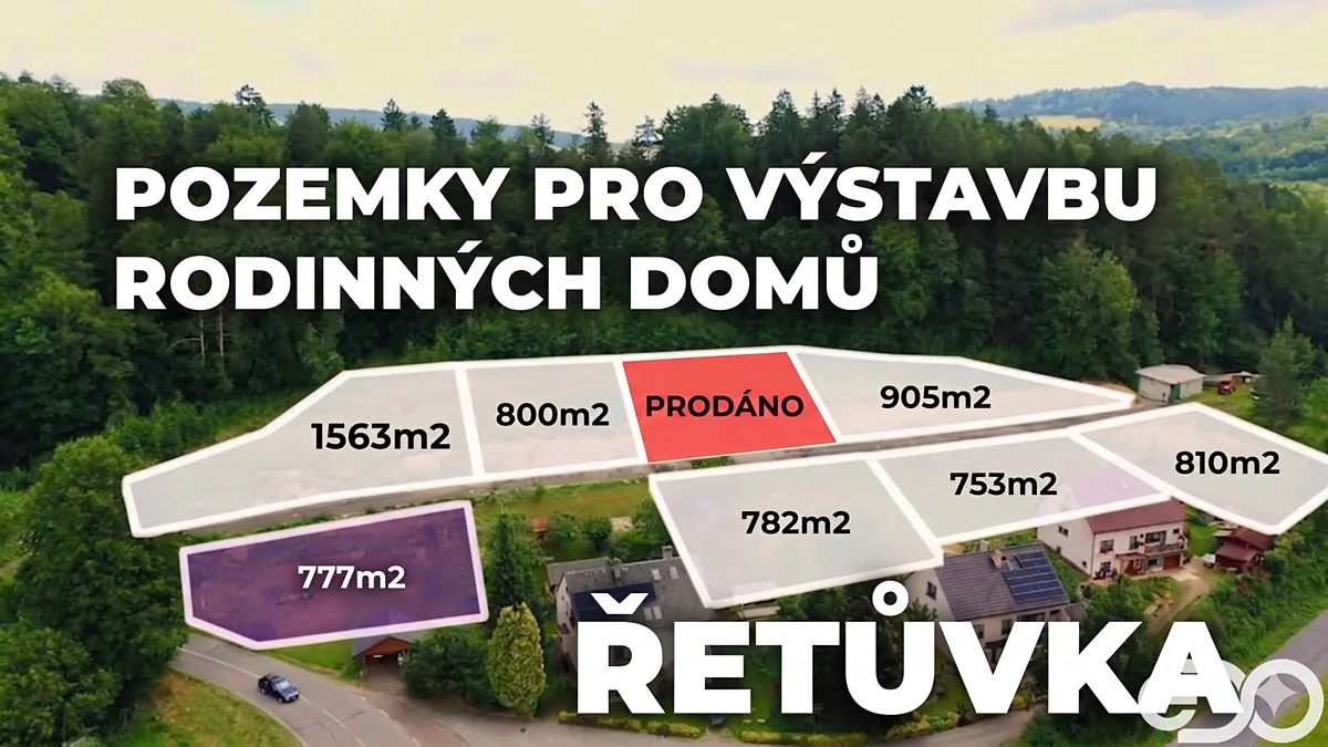 Prodej stavebního pozemku 777 m²