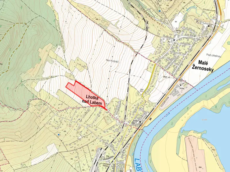 Prodej pole 47593 m², Lhotka nad Labem – náhled fotky 2