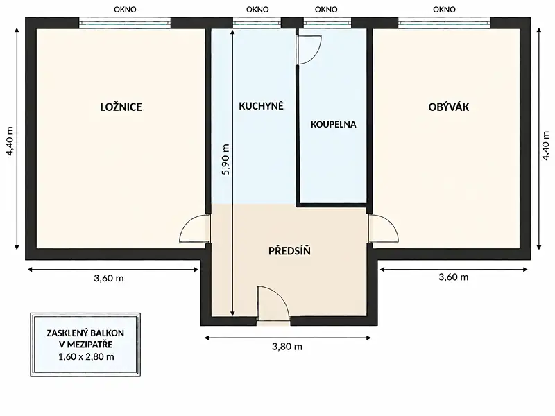 Prodej bytu 2+1 63 m², Nejdek – náhled fotky 3