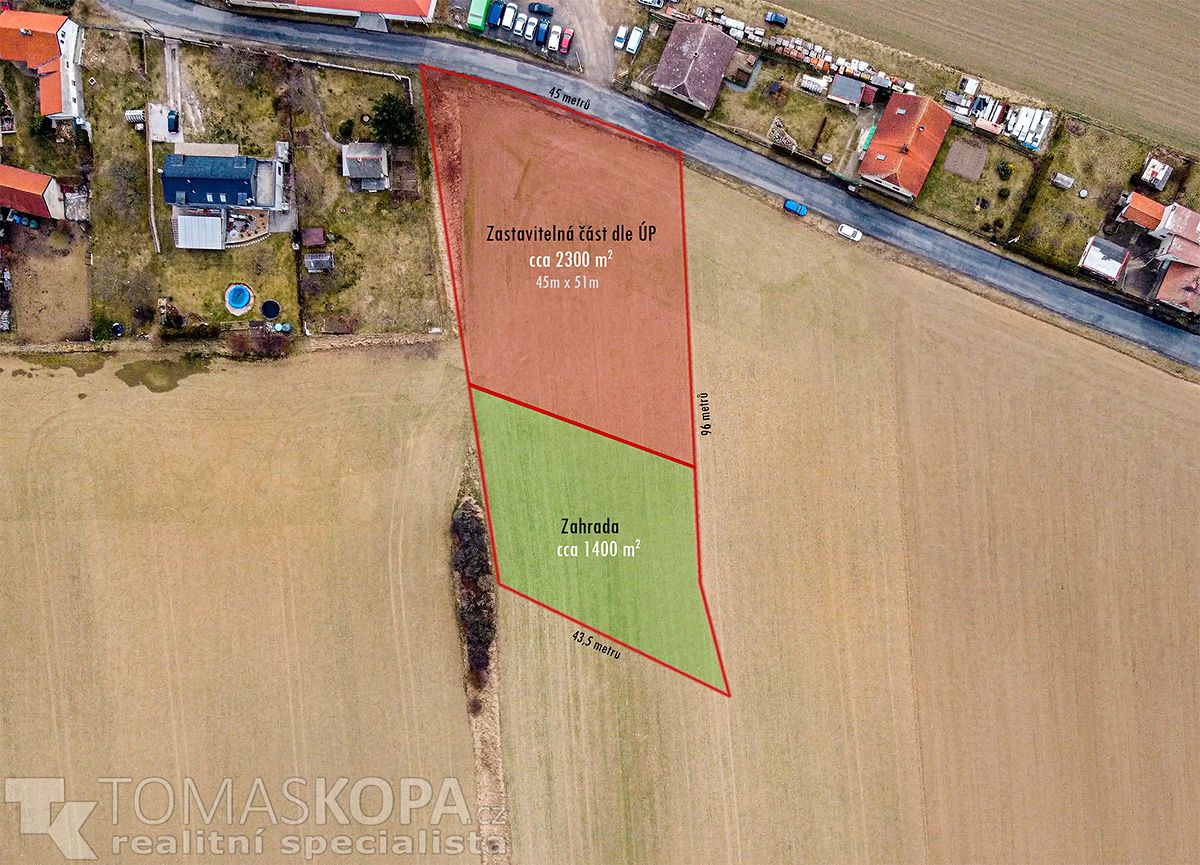 Prodej stavebního pozemku 3708 m² – fotografie 2