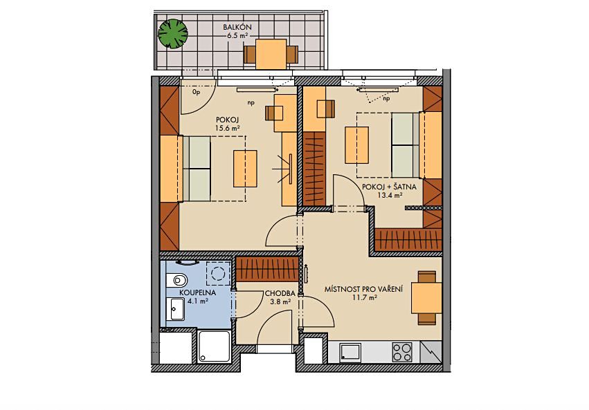 Prodej bytu 2+1 51 m² – fotografie 4