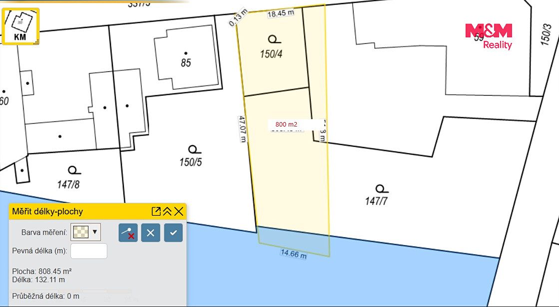 Prodej stavebního pozemku 800 m² – fotografie 3