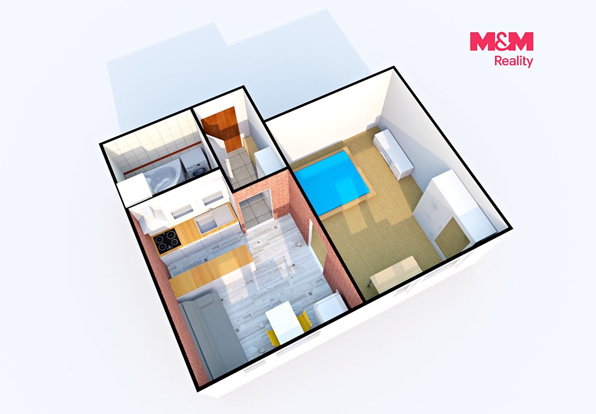 Pronájem bytu 1+1 34 m² – fotografie 3