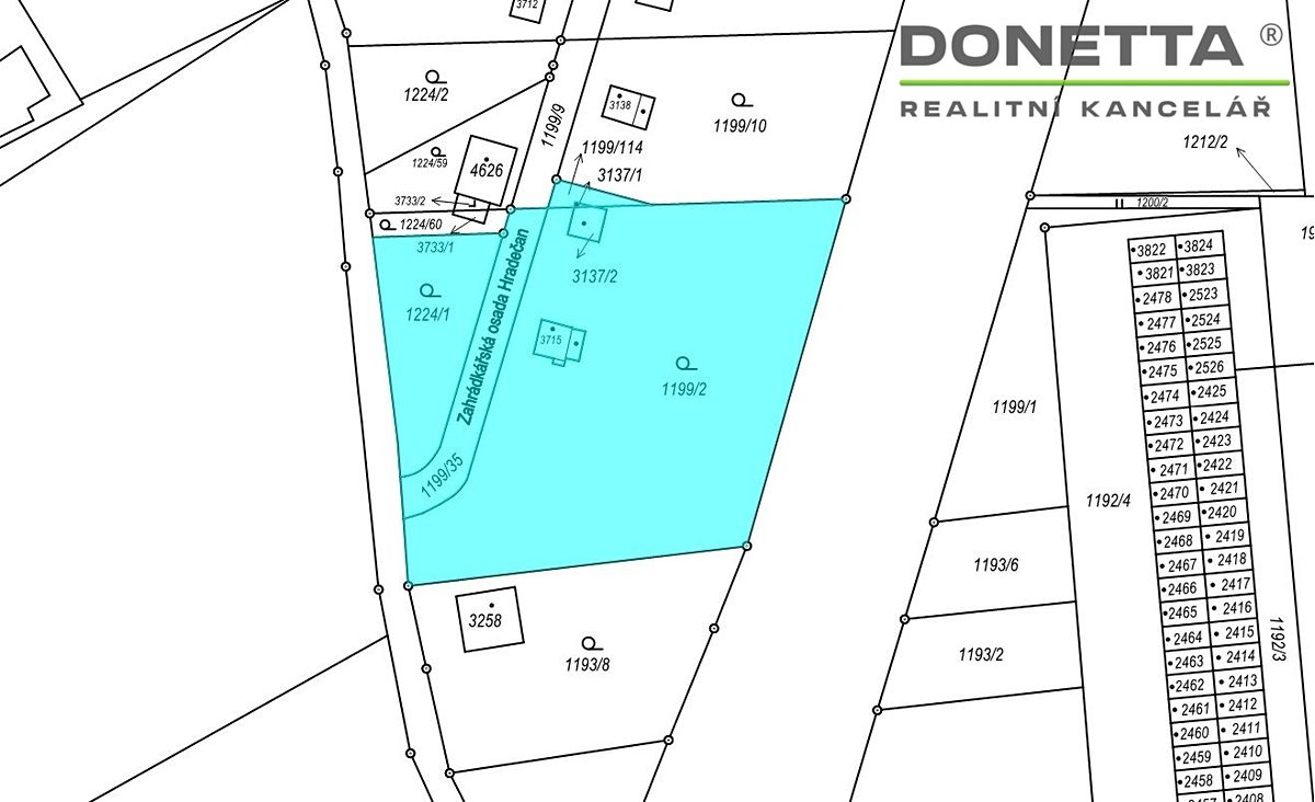 Prodej stavebního pozemku 2249 m² – fotografie 3