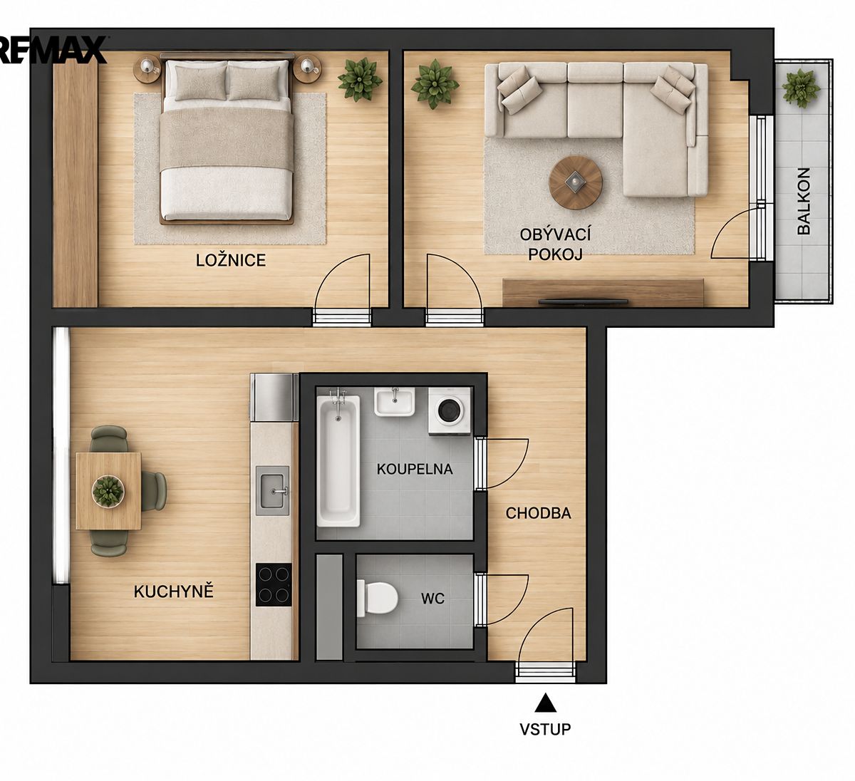 Prodej bytu 2+1 47 m² – fotografie 3