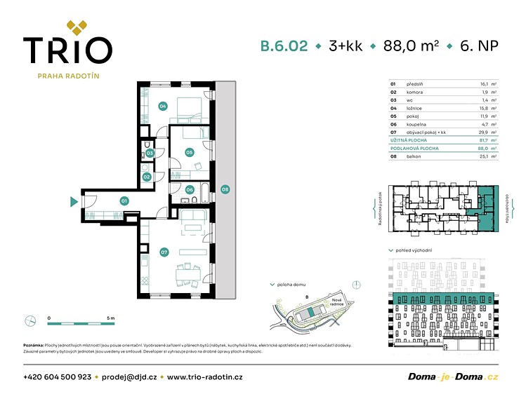 Wohnung 3+kk zum Kauf, 88 m² (2 von 7)