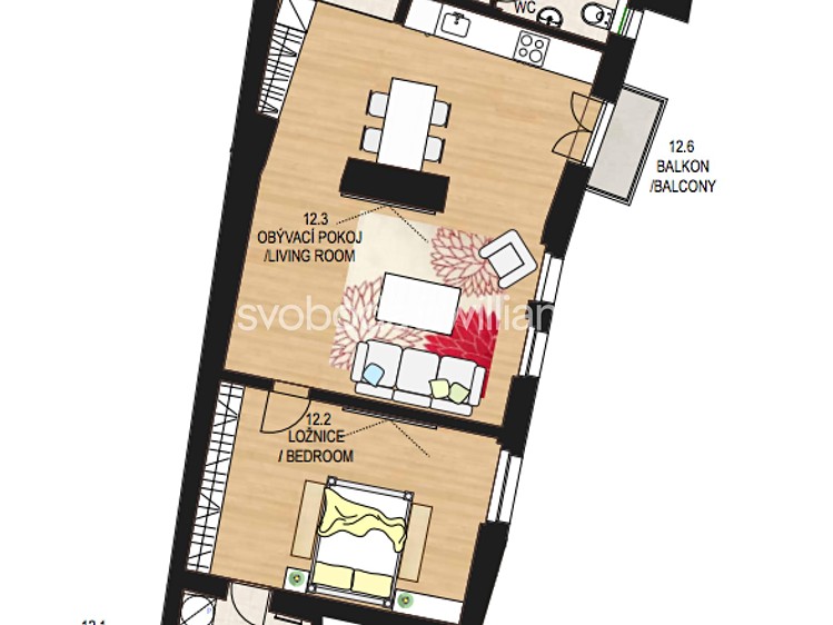 Wohnung 2+kk zur Miete, 65 m² (12 von 12)