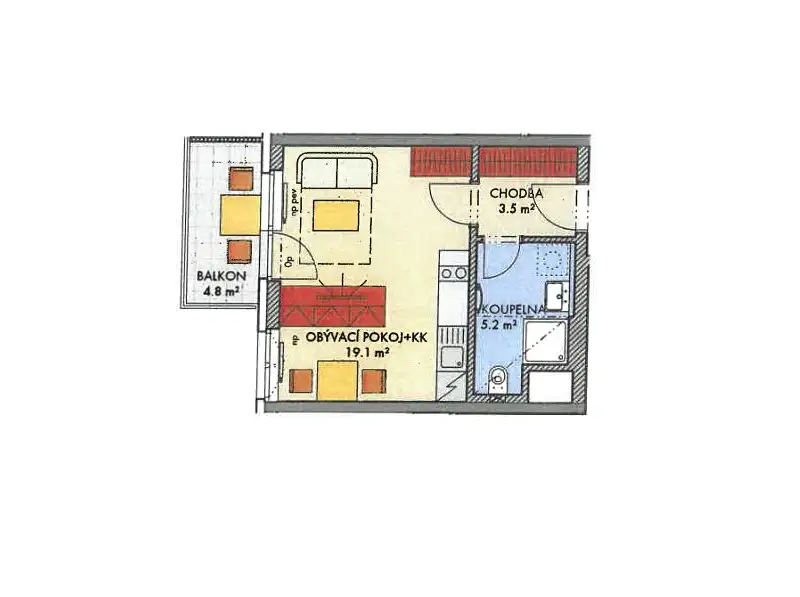 Prodej bytu 1+kk 28 m², Praha – náhled fotky 2