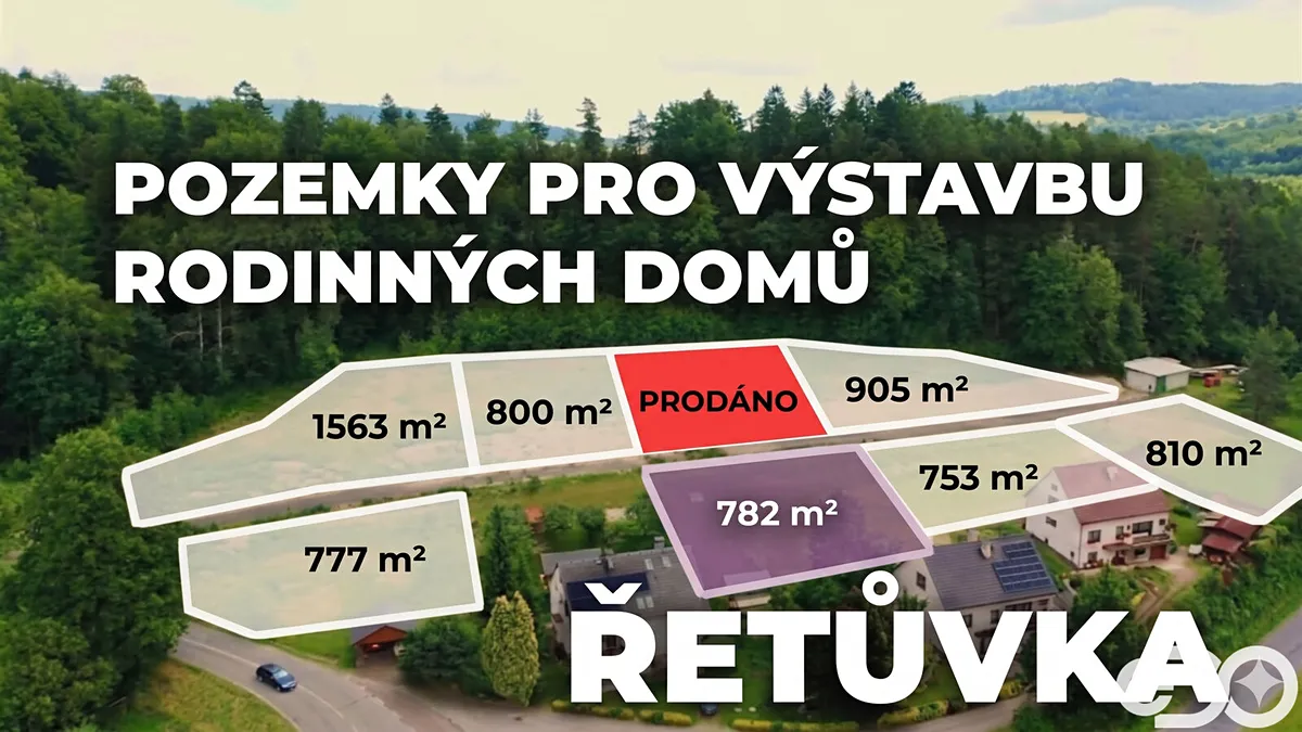 Prodej stavebního pozemku 782 m²