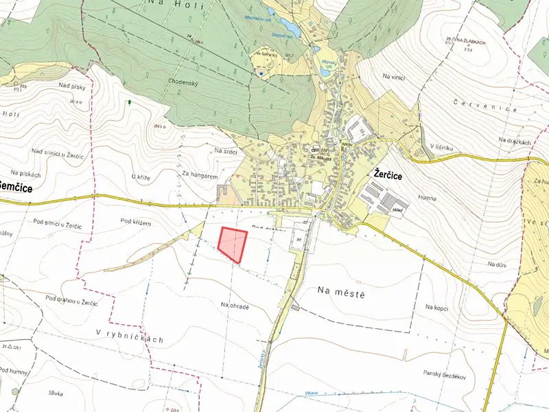 Prodej pole 8778 m², Žerčice – náhled fotky 2