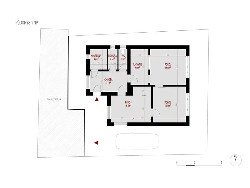 Prodej rodinného domu 75 m², pozemek 447 m², Holice – náhled fotky 2