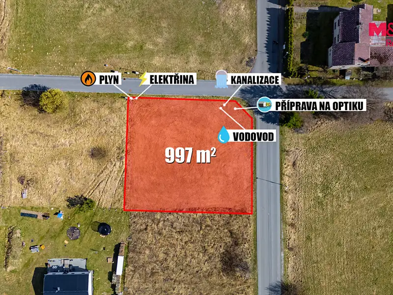 Prodej stavebního pozemku 997 m², Doksy – náhled fotky 3
