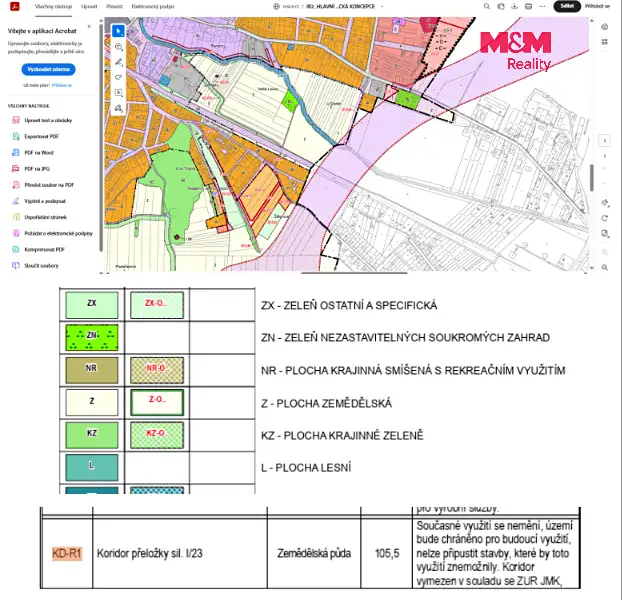 Prodej pole 1825 m², Rosice – náhled fotky 3