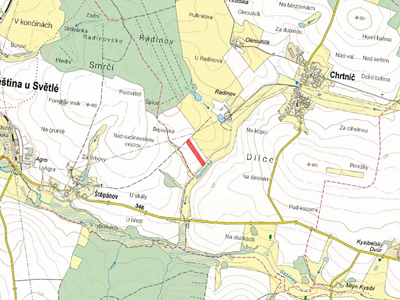 Prodej pole 6253 m², Chrtníč – náhled fotky 2