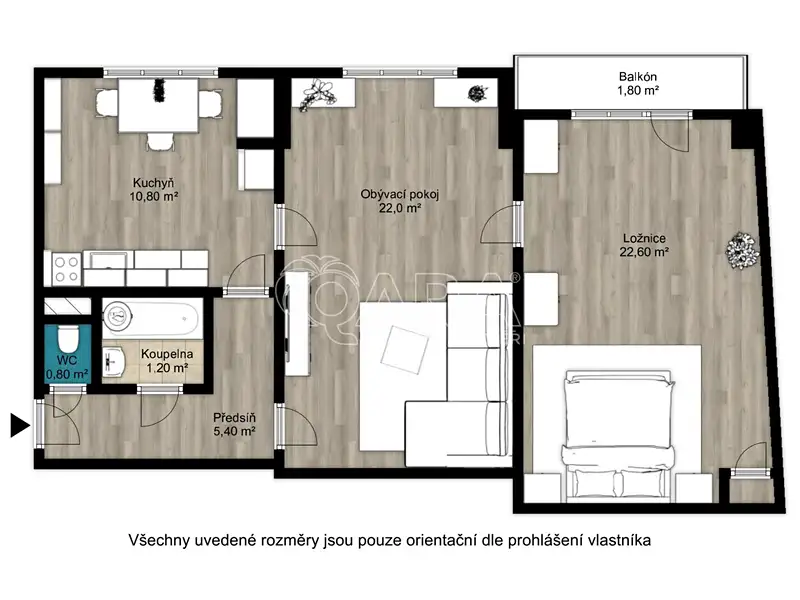 Prodej bytu 2+1 62 m², Benešov – náhled fotky 3