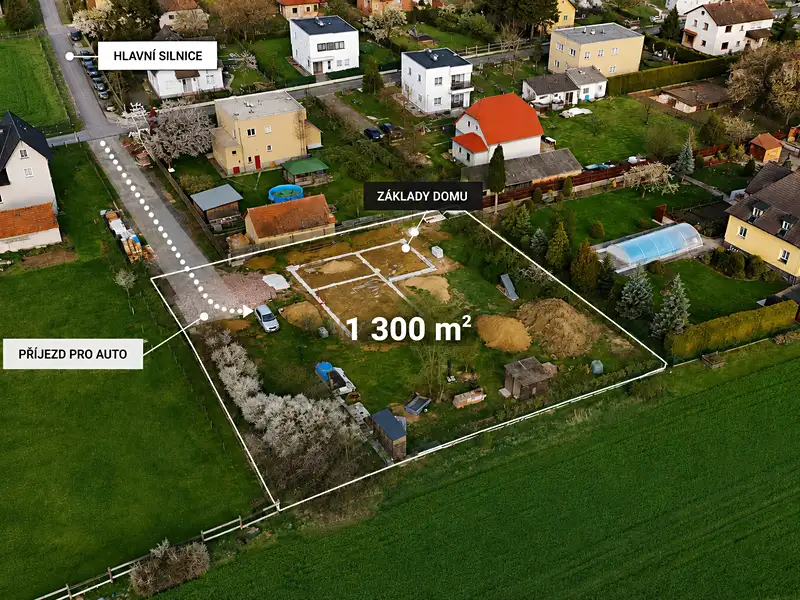 Prodej stavebního pozemku 1300 m², Šťáhlavy – náhled fotky 2