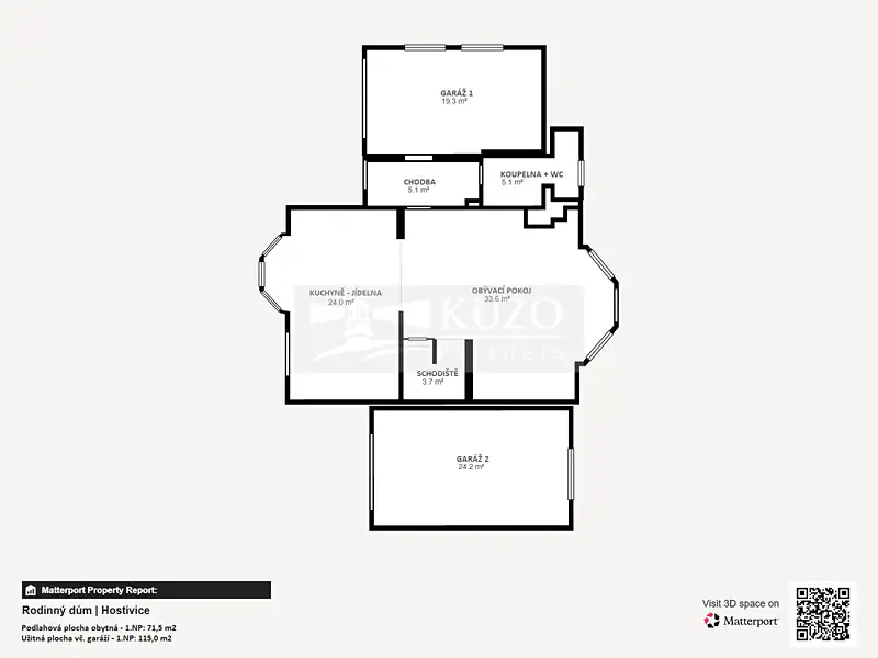 Prodej rodinného domu 196 m², pozemek 149 m², Hostivice – náhled fotky 2