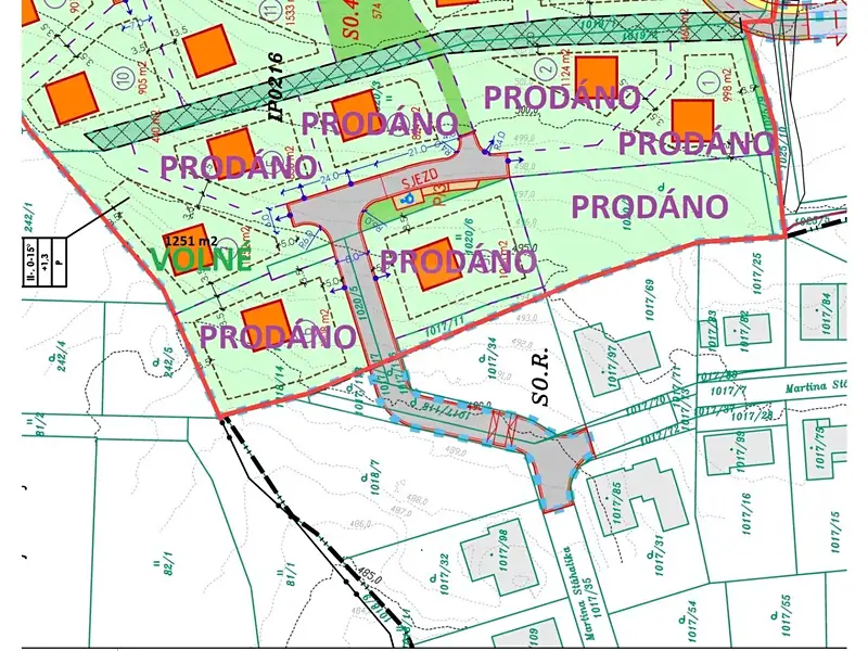 Prodej stavebního pozemku 1251 m², Rudolfov – náhled fotky 2