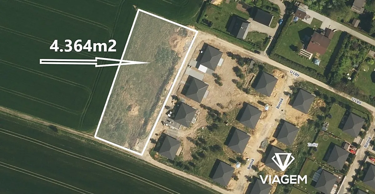 Prodej stavebního pozemku 4364 m²