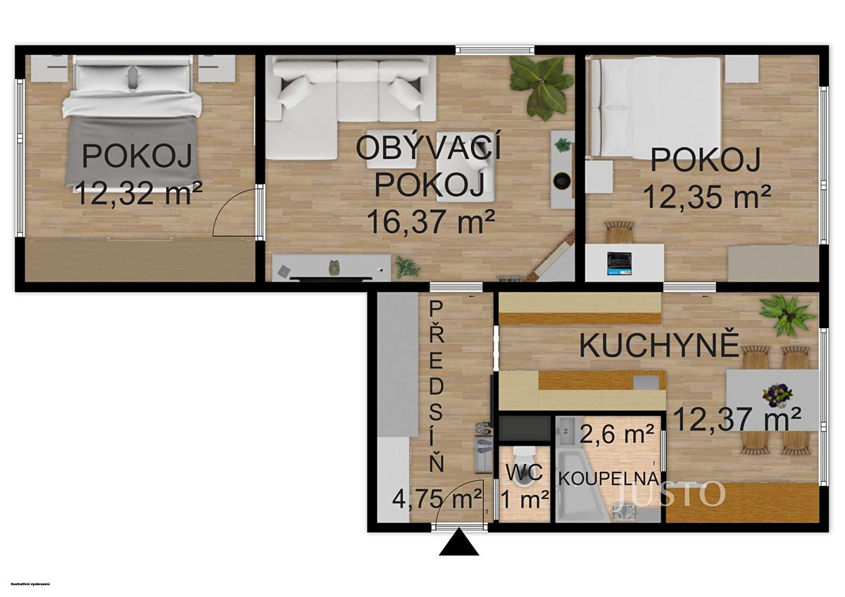 Prodej bytu 3+1 61 m² – fotografie 2