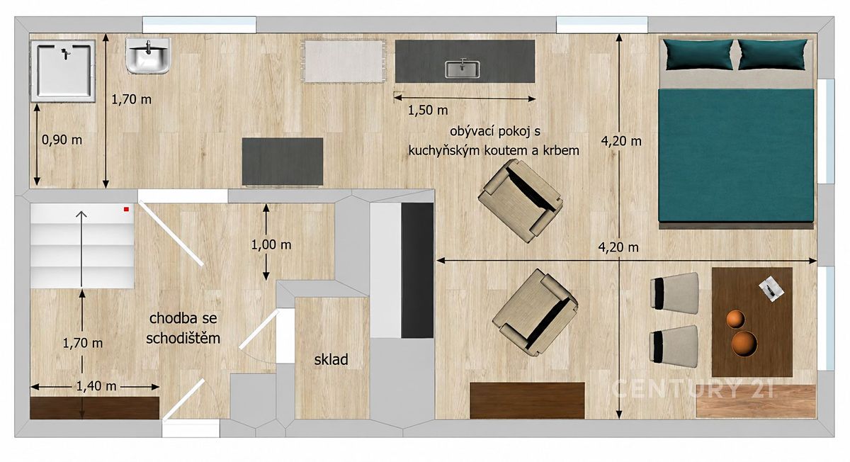Prodej rodinného domu 69 m², pozemek 421 m² – fotografie 3