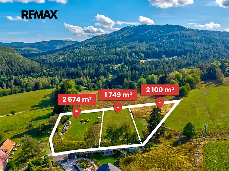Prodej stavebního pozemku 2100 m², Lipno nad Vltavou – náhled fotky 3