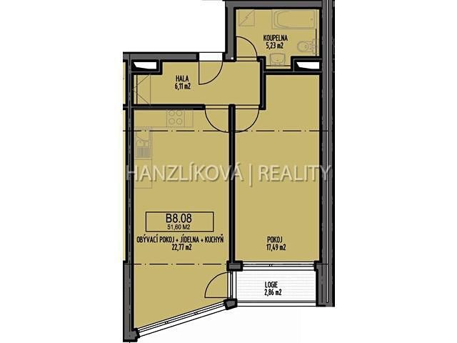 Pronájem bytu 2+kk 54 m² – fotografie 2