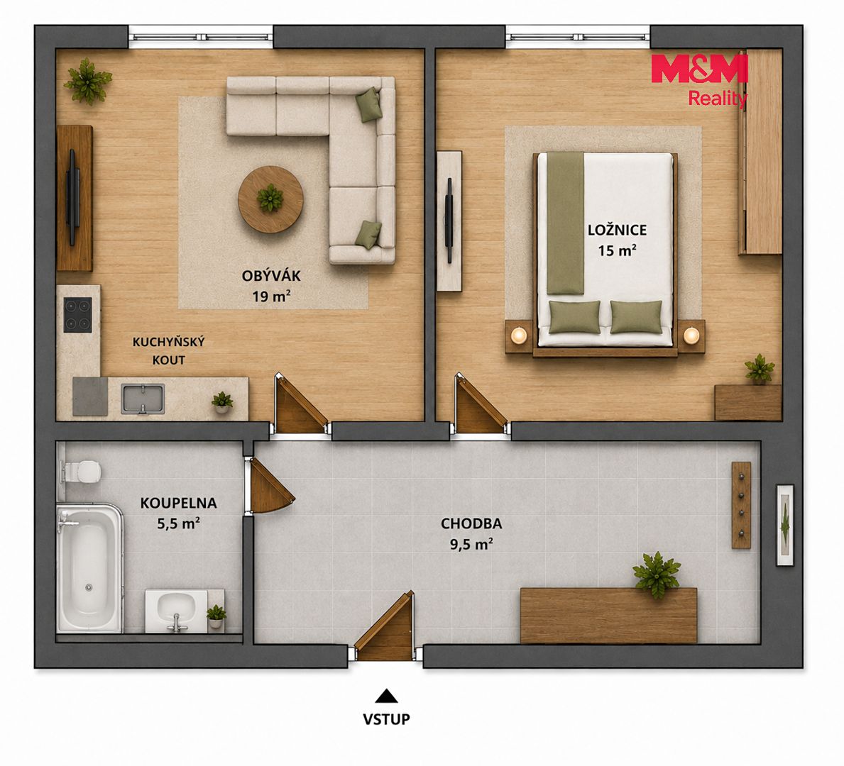 Prodej bytu 2+kk 48 m² – fotografie 3