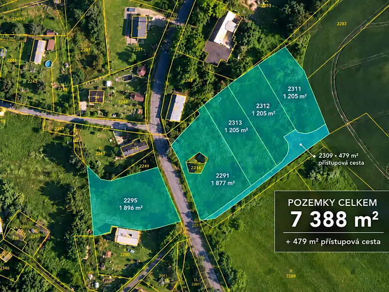 Prodej zahrady 1205 m², Rynoltice – náhled fotky 2