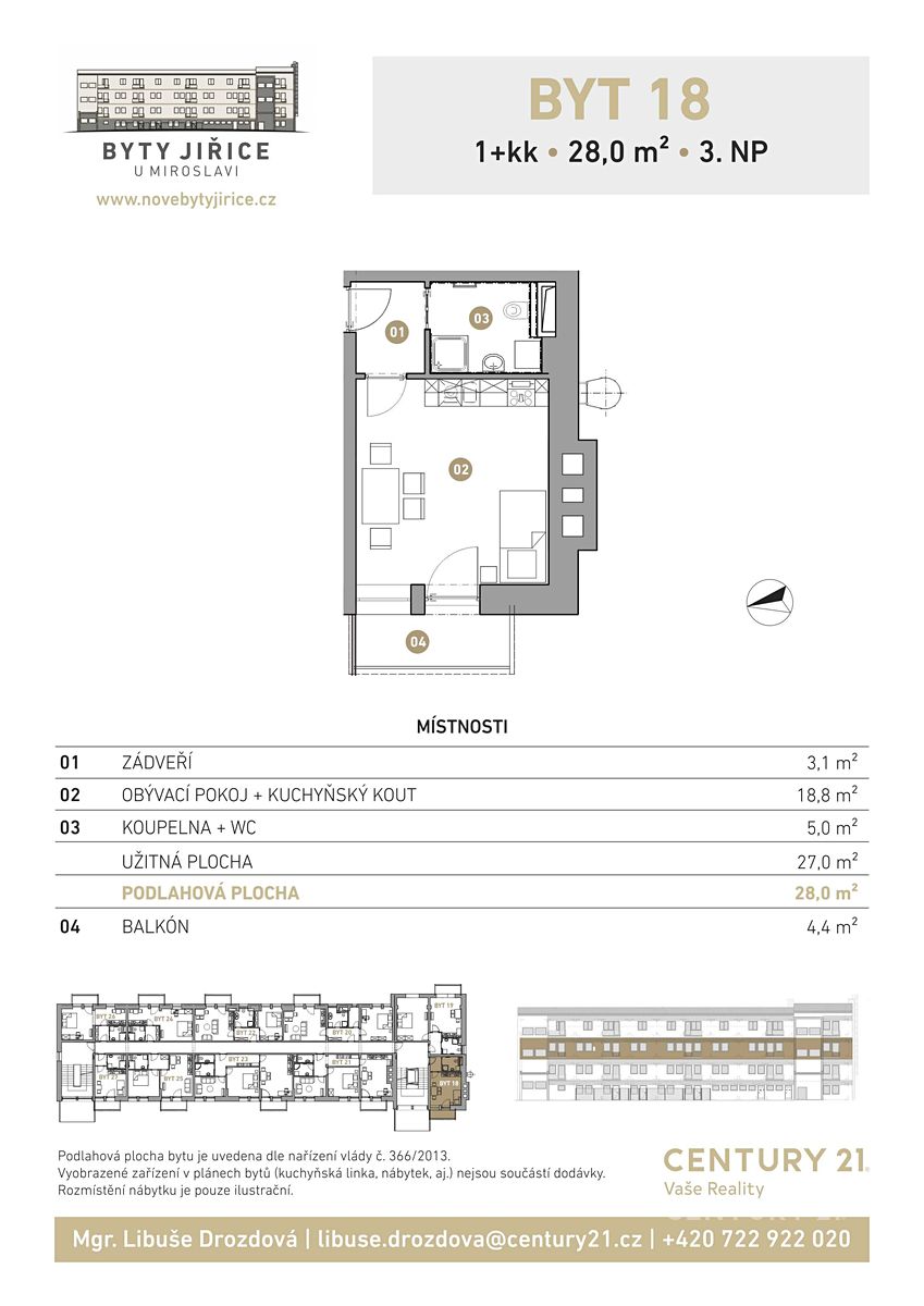 Prodej bytu 1+kk 27 m² – fotografie 4