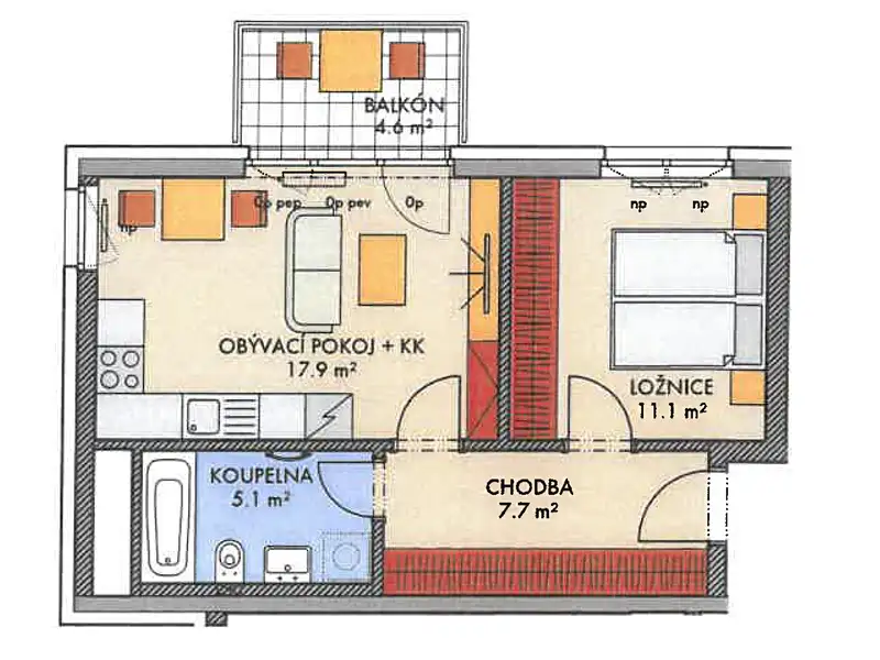 Prodej bytu 2+kk 43 m², Praha – náhled fotky 2