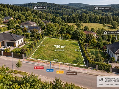 Prodej  stavebního pozemku 750 m²