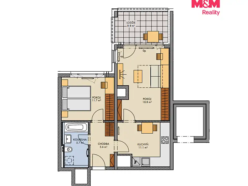 Prodej bytu 2+1 56 m², Praha – náhled fotky 2