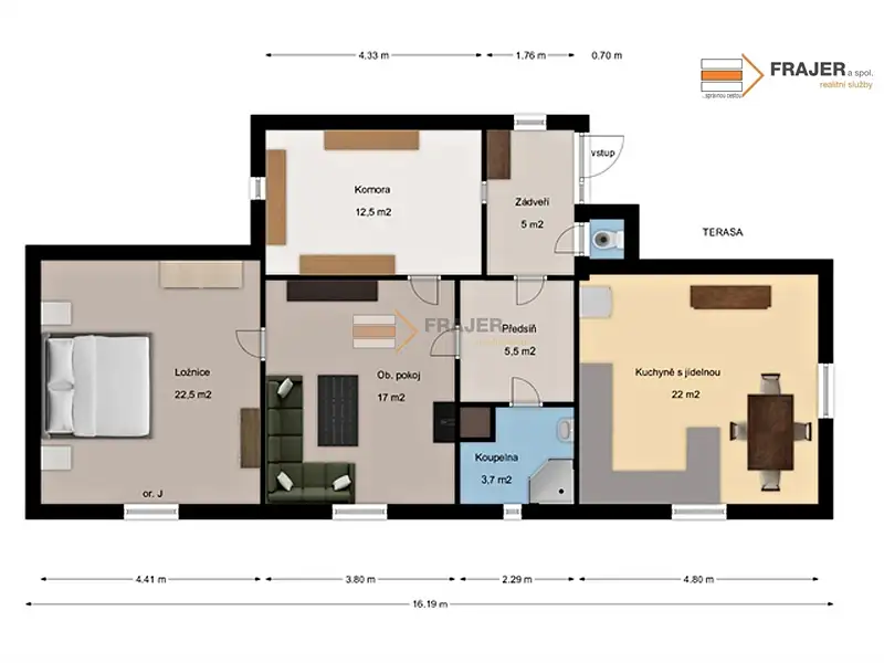 Prodej rodinného domu 88 m², pozemek 2036 m², Němčovice – náhled fotky 3
